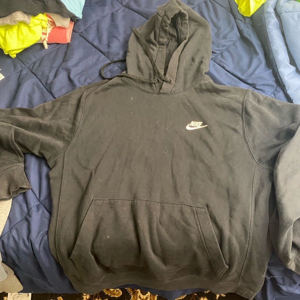 Nike Men's Black Hoodie with Logo